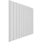Ekena Millwork 48H x 3/8T Adjustable PVC Slat Wall Panel Kit w/ 4W Slats, Unfinished contains 11 Slats SWP55X48X0375UN - alternate 6